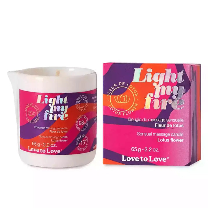 LIGHT MY FIRE - MASSAGE CANDLE - LOTUS FLOWER 65G / 2.2OZ. - Dreamy Desire
