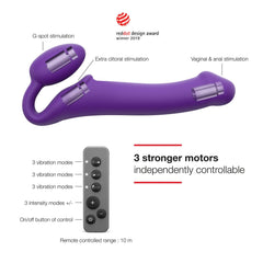 Strap On Me Vibrating Bendable Strap-On XL - Dreamy Desire