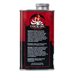 Cock Oil Water-Based Lubricant – Metal Can with Inner Plastic Liner 9 oz