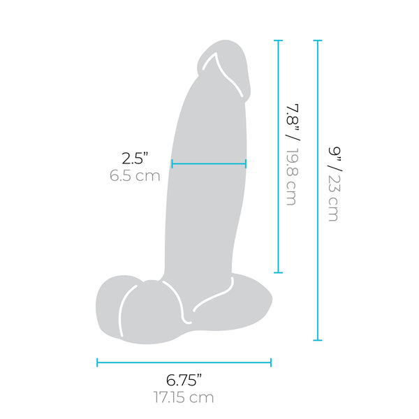 Slipskin Realistic Silicone Dildo - 9" Girthy Mocha