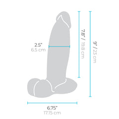 Slipskin Realistic Silicone Dildo - 9" Girthy Mocha
