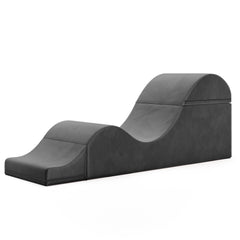 Aria XL Flip Chaise 22 Inch Wide - Convertible XL Sex Chair and Bed Bench, Black