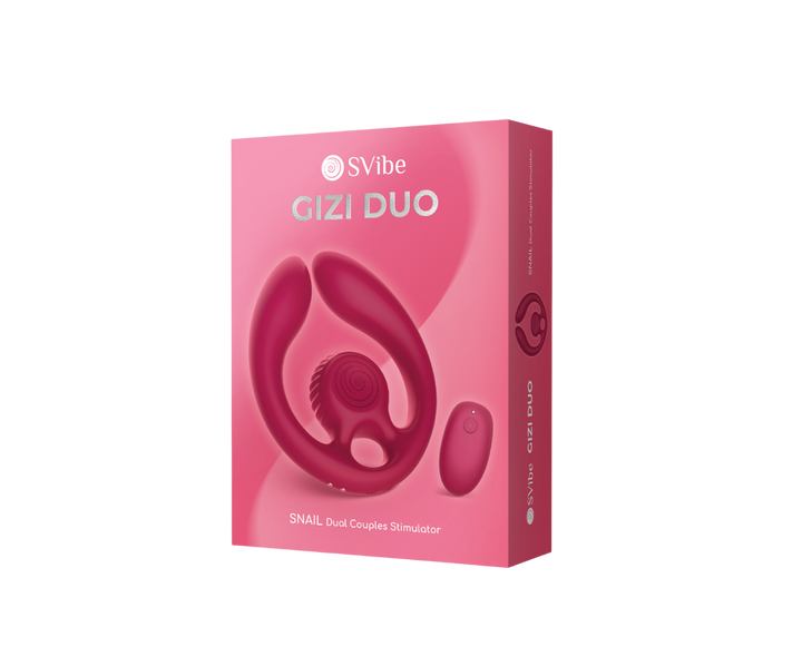 SVibe Snail GIZI Duo Couples Stimulator, burgundy