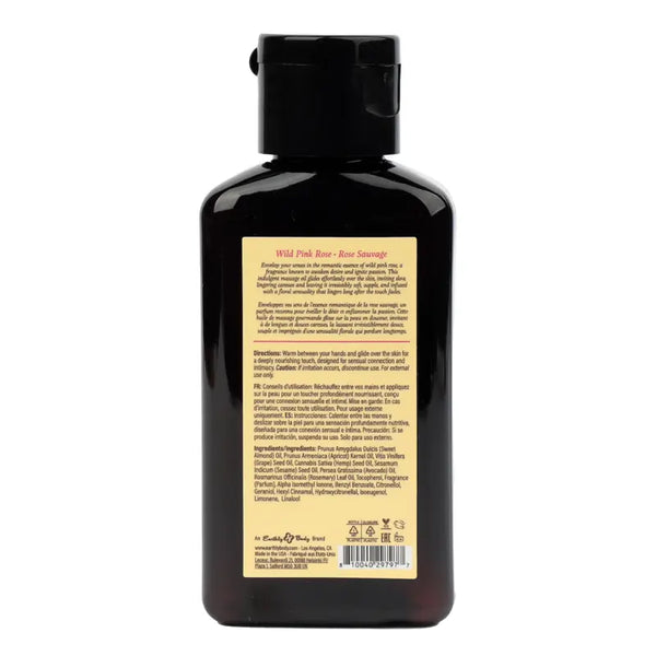 Hemp Seed at Night Massage Oil Aphrodisiac Collection Wild Pink Rose 2oz / 60ml