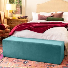 Aria Flip Chaise 18 Inch Wide - Convertible Sex Chair and Bed Bench, Teal