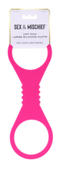Large Hot Pink Silicone Cuffs