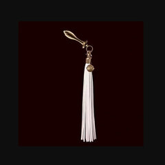 Detachable White Flogger-Tail Plug Kit with Rose-shape Plug