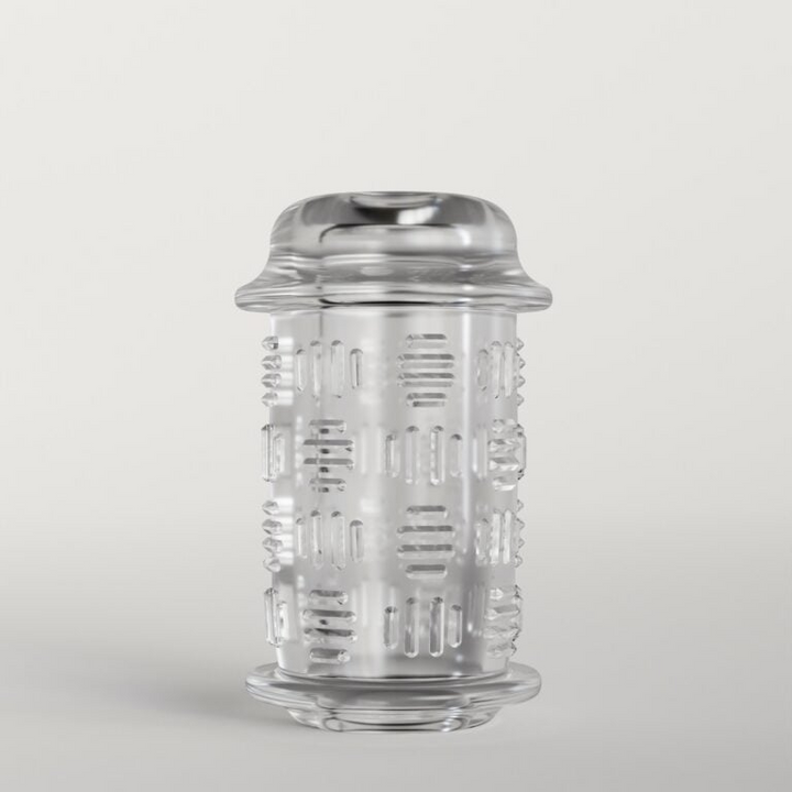 The Handy Flow Sleeve from the Stamina Collection, an open-ended TPE stroker sleeve