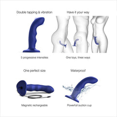 TAPPING DILDO WAVE - NIGHT BLUE - Dreamy Desire