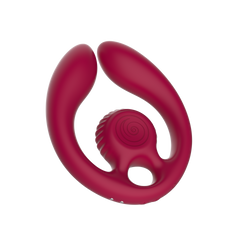 SVibe Snail GIZI Duo Couples Stimulator, burgundy