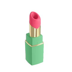 Womanizer Beauty lipstick-shaped air-pulse clitoral stimulator in green and pink