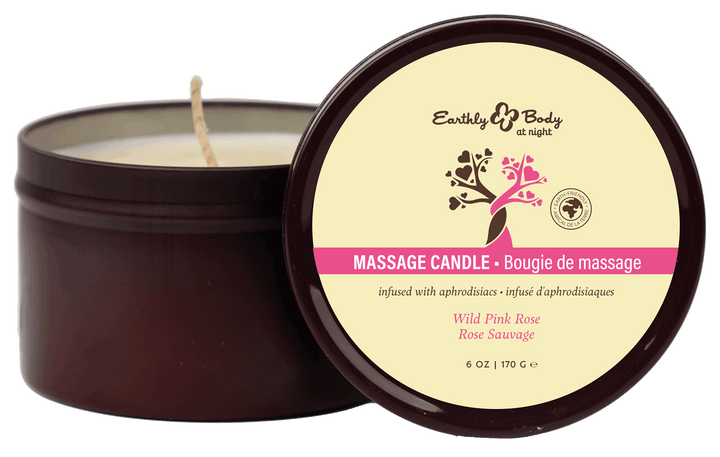 Earthly Body at Night Candle Aphrodisiac Collection Wild Pink Rose 6oz
