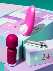 Bullet vibrator with cock ring rabbit and finger sleeves from the Enjoy calendar