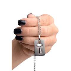 XR Cuffed Locking Bracelet and Key Necklace, view 12