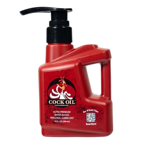 Cock Oil Water-Based Lubricant – Plastic Bottle with Pump Top 10 oz