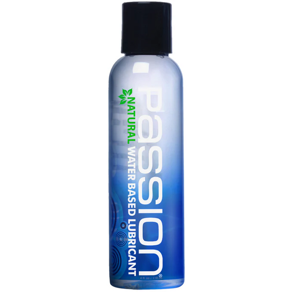 XR Passion Natural Water-Based Lube – 4 oz clear lube in spill-proof bottle