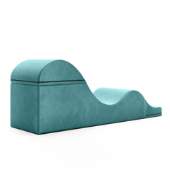 Aria XL Flip Chaise 22 Inch Wide - Convertible XL Sex Chair and Bed Bench, Teal