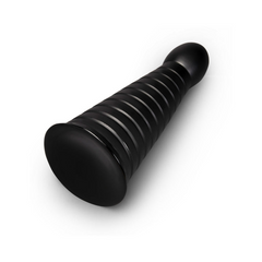 CONE - 10" TAPERED & RIBBED DILDO WITH SUCTION CUP