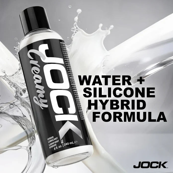 Jock Creamy Hybrid Cum Lube – 8 oz white bottle