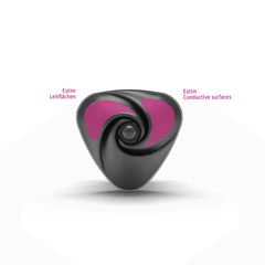 Mystim Heart's Desire eStim layonvibrator, Black - Dreamy Desire