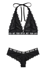 Not Your Bitch Bralette & Cheeky Panty Set