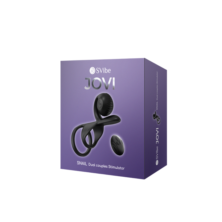 SVibe Snail JOVI couples ring, black