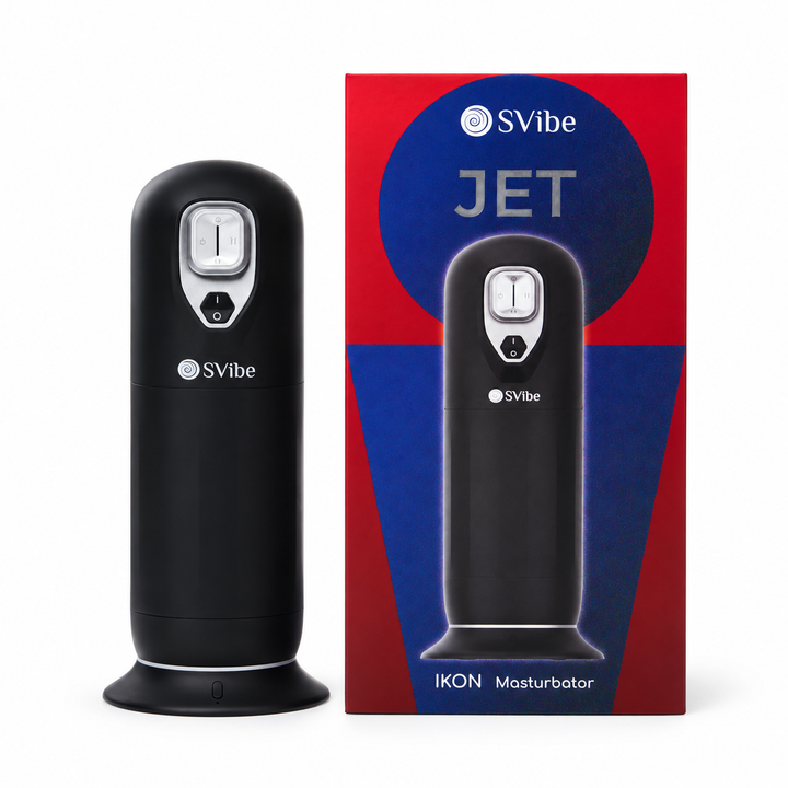 SVibe Ikon JET with MagHeat base that charges, warms and dries the sleeve