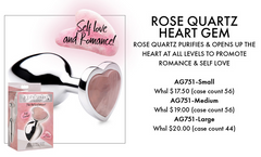 XR Gemstones Rose Quartz plug, view 5