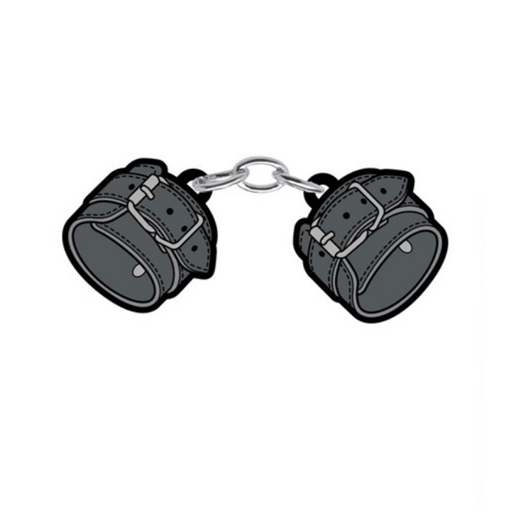 Enamel Pin: Large Leather Handcuffs *