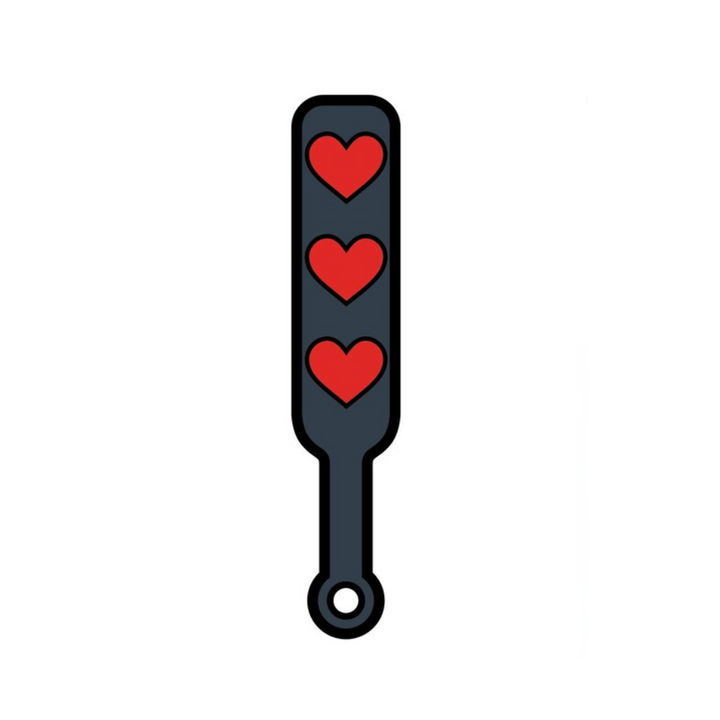 Enamel Pin: Heart Paddle - Black/Red *