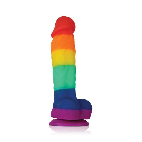 NS Novelties Colours Pride Edition 5" rainbow silicone dildo with suction cup base