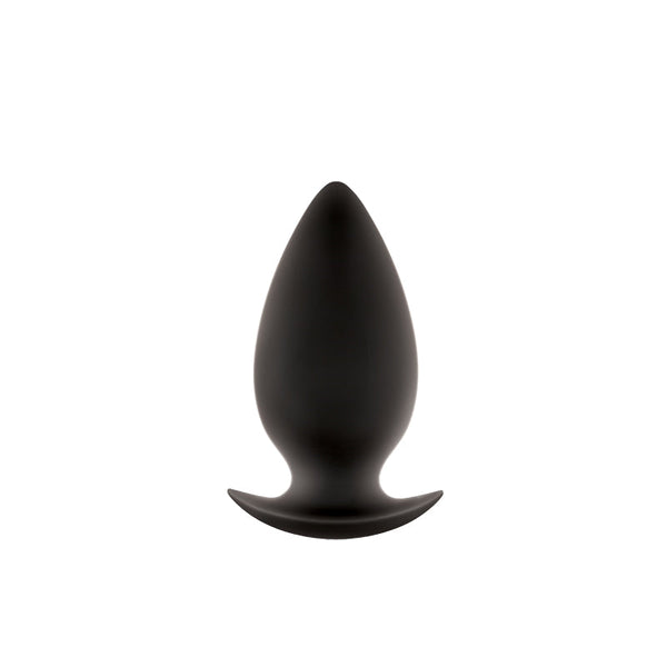 Renegade Spade X-Large black silicone anal plug, tapered tip with flared base