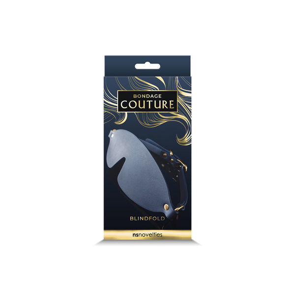NS Novelties Bondage Couture Blindfold packaging showing navy and gold box design