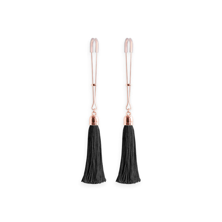 Bound Nipple Clamps - T1 - Black Tassel