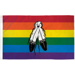 Two Spirit Rainbow Flag 3x5' Polyester