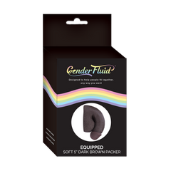 Gender Fluid Soft Packer 5" -Dark Brown*