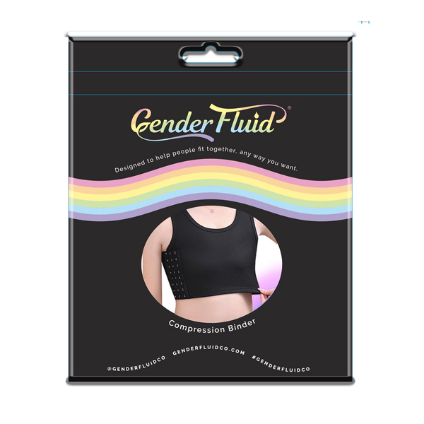 Gender Fluid Chest Binder Black- 2XLarge