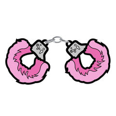 Enamel Pin: Fuzzy Handcuffs - Large Pink *