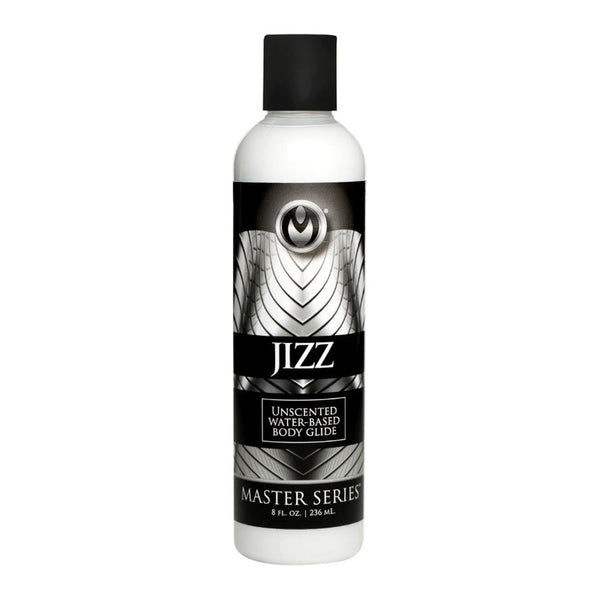 Master Series Jizz Unscented Water-Based Lube – 8 oz white bottle