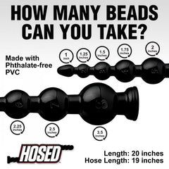 Hosed 19" Graduated Beaded Anal Snake
