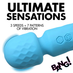 10X Mini Silicone Wand - Blue