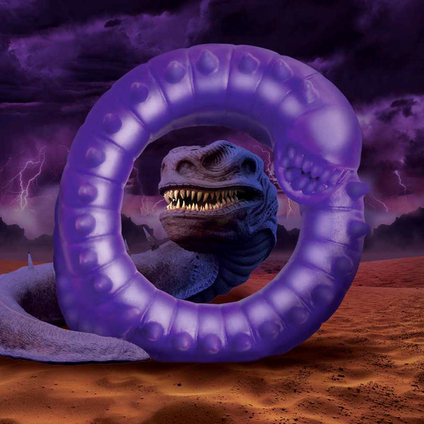 Creature Cocks Slitherine Spiked Silicone Cock Ring – Purple – purple spiked silicone cock ring shaped like a worm