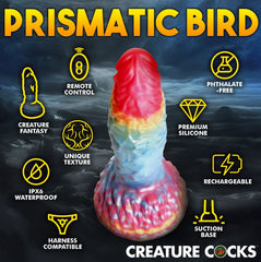 Creature Cocks Rainbow Phoenix vibrating dildo, view 2