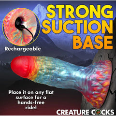 Creature Cocks Rainbow Phoenix vibrating dildo, view 6