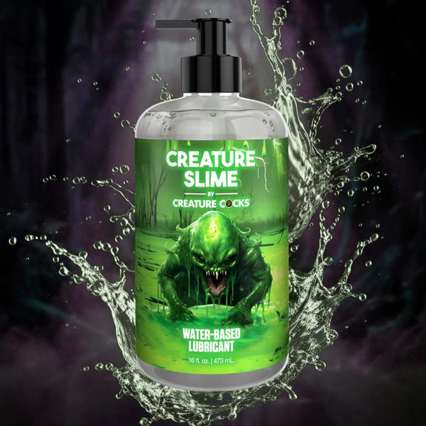 Creature Cocks Creature Slime Clear Water-Based Lube – 16 oz bottle of clear unscented lube