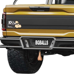 XR Big Truck Nuts Novelty Hitch Decoration – light skin-tone plastic truck nuts