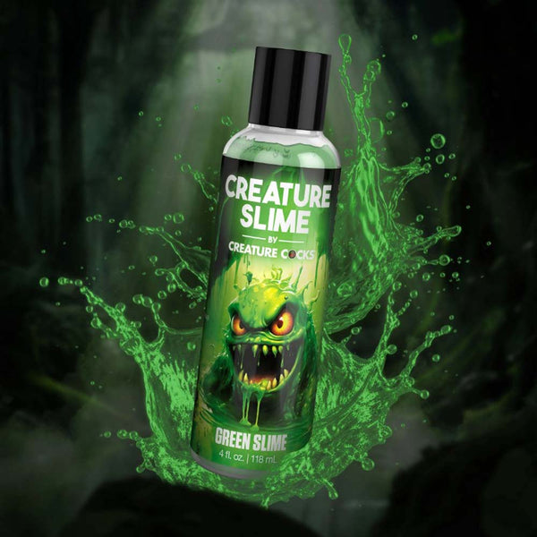 Creature Cocks Creature Slime Green Water-Based Lube – 4 oz bottle of green unscented lube