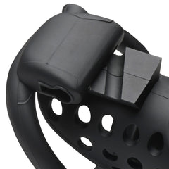 XR Lock Down Locking Chastity Cage with 4 Rings, view 13
