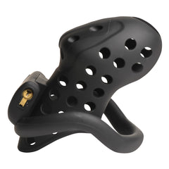 XR Lock Down Locking Chastity Cage with 4 Rings, view 11