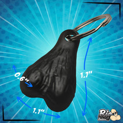 XR Big Nuts Black Keychain, view 3